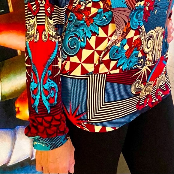 🇧🇷ADRIANA BARRA DESIGNER  100% VISCOSE BLOUSE - Picture 6 of 16